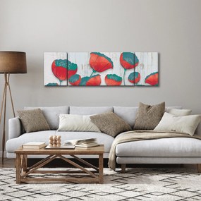 Obraz - Maki - nafta (170x50 cm)