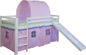 Łóżko piętrowe 90x200 cm różowe 1488