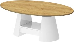 Owalny ławostół Calabro Max Hubertus dąb / połysk