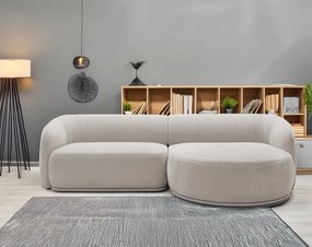 Narożnik NOBO Prawostronny system modułowy tkanina DressME 02 Jasny Szary