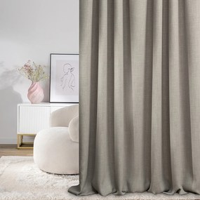 Zasłona zaciemniająca na taśmie marszczącej blackout strukturalny jasny szary 140 x 280 cm 1 szt.