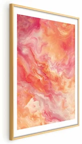 Plakat Płomienne Barwy 60x90 cm z ramą złotą z marginesem ARTGEIST B