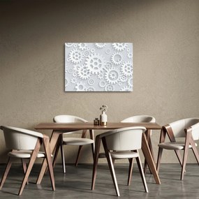 Obraz na szkle - Koła zębate (70x50 cm)