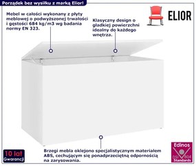 Biała skrzynia na pościel M8-E29