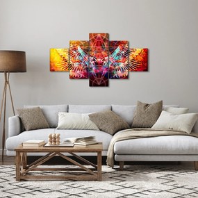 Obraz - Merkaba ze skrzydłami, abstrakcja (125x70 cm)