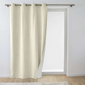 Kremowa aksamitna zasłona termiczna 140x260 cm Polarchic – douceur d'intérieur