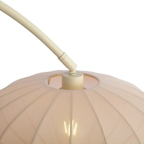 Luk Lampa łukowa Japandi beżowa z abażurem - BidaJapandi Oswietlenie wewnetrzne