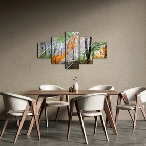 Obraz - Zmieniające się pory roku (125x70 cm)