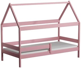 Różowe łóżko dziecięce w kształcie domku - Cubis 3X 180x80 cm