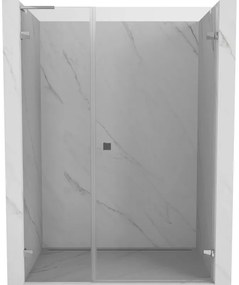 Mexen Lunar-B L drzwi prysznicowe uchylne prawe 125 cm, transparent, chrom - 832SL-125-050-01-00-P