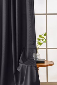 Ciemnoszara zasłona OXFORD 140x250 cm Zawieszanie: Taśma z wiązaniami