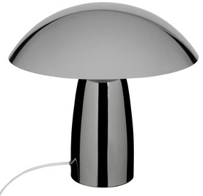 Lampa nocna grzybek OMIA, srebrna, wys. 34 cm