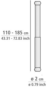 Drążek na zasłonę prysznicową w kolorze srebra 110 - 185 cm – Wenko