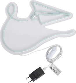 Neonowa lampa ścienna niebieska z diodą LED - Paperplane