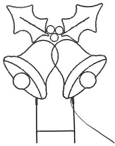Solight 1V289 - Zewnętrzna dekoracja świąteczna LED, 100 diod LED, zasilanie 3x AA, IP44, ciepłe dzwoneczki