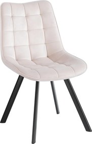 Pikowane krzesło do jadalni J265, tkanina velvet