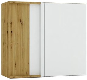 Szafka narożna górna dąb artisan + popiel - Orfa 24X