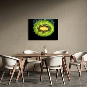 Obraz na szkle - szczegół kiwi w wodzie (70x50 cm)