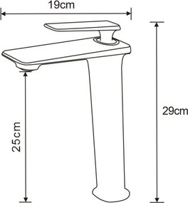 Mexen Purus bateria umywalkowa wysoka, czarna/złota - 745810-75