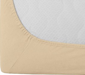 PrzytulneMieszkanie.pl Prześcieradło Jersey BASIC kremowe 90 x 200 cm