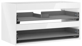 Mexen Box-A korpus szafki podumywalkowej 90 cm, 2 szuflady, biały połysk - 91AX0-0900-470-2-00