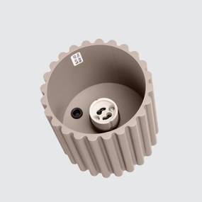 Plafon AURA 1 taupe GU10 ryflowany SOLLUX  LIGHTING