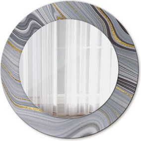 Lustro dekoracyjne okrągłe Szary marmur