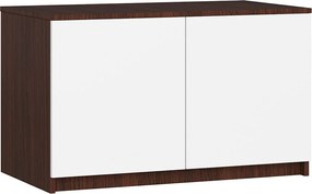 Nadstawka na szafę AKORD S90 Wenge 90 cm 2 drzwi kolor Biały mat 2 półki 90x51x55 cm