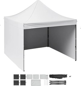 Biała Markiza Typu Pop-Up SucceBuy 3 x 3 M ze Ścianami Bocznymi, Torba