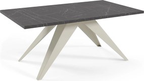 Designerski stół rozkładany na metalowej podstawie Vento