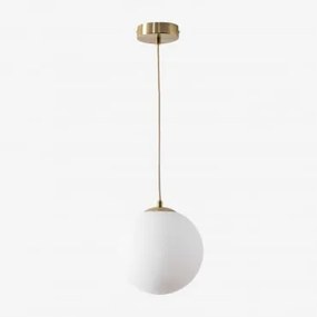 Żelazna Lampa Sufitowa Ze Szklaną Kulą Uvol Złoto & Ø19 Cm - Sklum