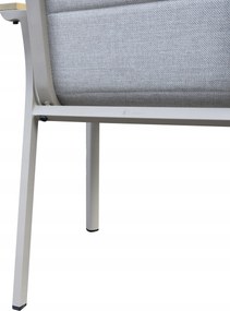 3587W-BE Krzesło Ogrodowe Beżowe 56x65x88 cm Beżowa Szybkoschnąca Tkanina Nowoczesny