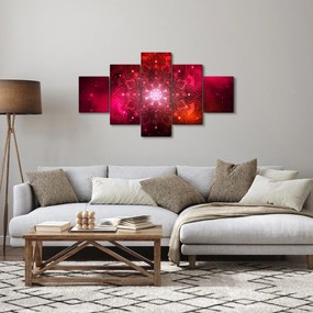 Obraz czerwonej abstrakcji (125x70 cm)