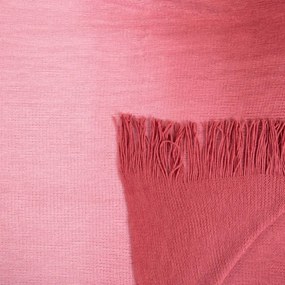 Koc FINNS ombre miękki różowy z frędzlami 130x170cm 734526 HOMLA