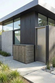 2 osłony na śmietniki ogrodowe w kolorze szarym S3-H63