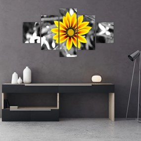 Obraz żółtego kwiatu (125x70 cm)