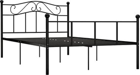 Czarne metalowe łózko pojedyncze 120x200 cm C7-P04