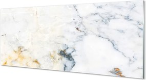 Panel szklany do Kuchni Biały Marmur na Ścianę