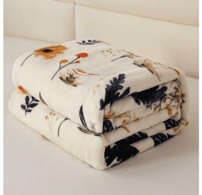 Mikropluszowy koc PAPAVA, kremowy Rozmiar: 200 x 220 cm