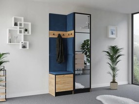 Garderoba EDEN 11 Dąb Craft Złoty + Niebieski