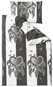 PrzytulneMieszkanie.pl PrzytulneMieszkanie.pl Pościel z mikropluszu TIRSO szaro-biała Rozmiar pościeli: 70 x 90 cm | 140 x 200 cm