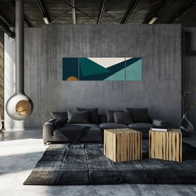 Obraz - Abstrakcja kubistyczna (170x50 cm)