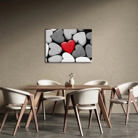 Obraz drewnianych serc (70x50 cm)