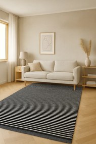 Czarno-biały nowoczesny dywan K4-W05