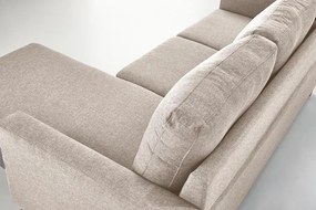 Sofa beżowa wypoczynkowa z podnóżkiem A0-N41