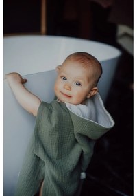 Muślinowe poncho dziecięce w kolorze khaki rozmiar S – Malomi Kids
