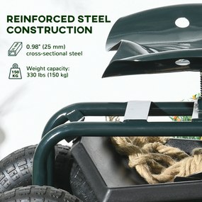 Outsunny Wózek Warsztatowy z Koszem na Narzędzia Zielony | Aosom PL