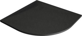 Mexen Bert brodzik półokrągły SMC 80 x 80 cm, czarny - 4KR708080