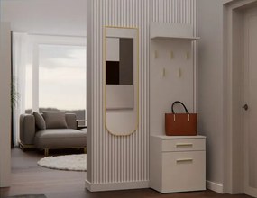 Kaszmirowy wąski wieszak na ubrania z szafką D0-C79