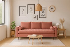 Rozkładana sofa MONZA 225x95x100 cm – różowy Monolith 63